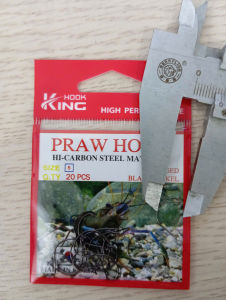 Bịch lưỡi câu tôm có ngạnh chính hãng king hook xuất xứ hàn quốc size 1/2/3/4/5