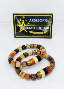 satu pasang gelang kombinasi pakek plat butiran tabung