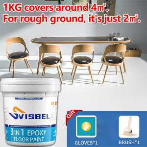 Heavy Duty Wear Resistant Epoxy Floor Paint Long Lasting Epoxy Floor Paint Waterproof For Warehouse Professional Cat Lantai High Gloss Floor Paint For Workshop Tile Paint Strong Epoxy Paint Anti Skid 1/5L