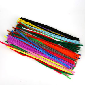100pcs/Bag 30cm Chenille Stems Pipe Cleaners Kids Plush Educational Toy Colorful Pipe Cleaner Toys Handmade DIY Craft Supplies