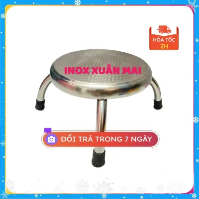 Ghế đẩu mặt inox siêu dày chắc cao 15cm