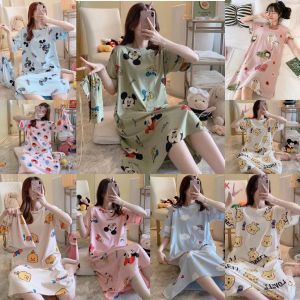 คุณสมบัติของชุดนอนสตรีชุดนอนผ้าฝ้ายชุดนอน เสื้อกางเกงนอน กระโปรงยาว เดรส