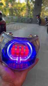 LAMPU DEPAN VEGA ZR BILED PROJIE RING BLUE