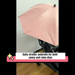 Sun for Protection Pram Parasol Stroller Easy Assembled Anti-UV Umbrella Pushchair Wheelchair Outdoor Accs Bla