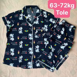 (63-75kg size trên hình) Đồ bộ bigsize dài tole/lanh.