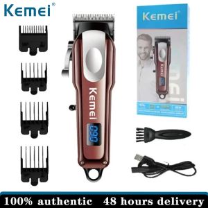 Kemei KM-233 điện kẹp tóc không dây có thể sạc lại lưỡi điều chỉnh được dao cạo kéo điện Nam cắt kéo