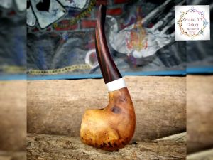 Pipa Cangklong Kayu Amboyna & Stem Kayu Sonokeling