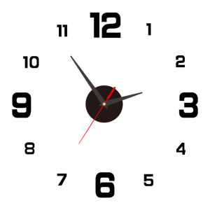 Quivlox Luminous DIY Wall Clock 3D Acrylic Self Adhesive Mirror Sticker Silent Decor Home Jam Unik