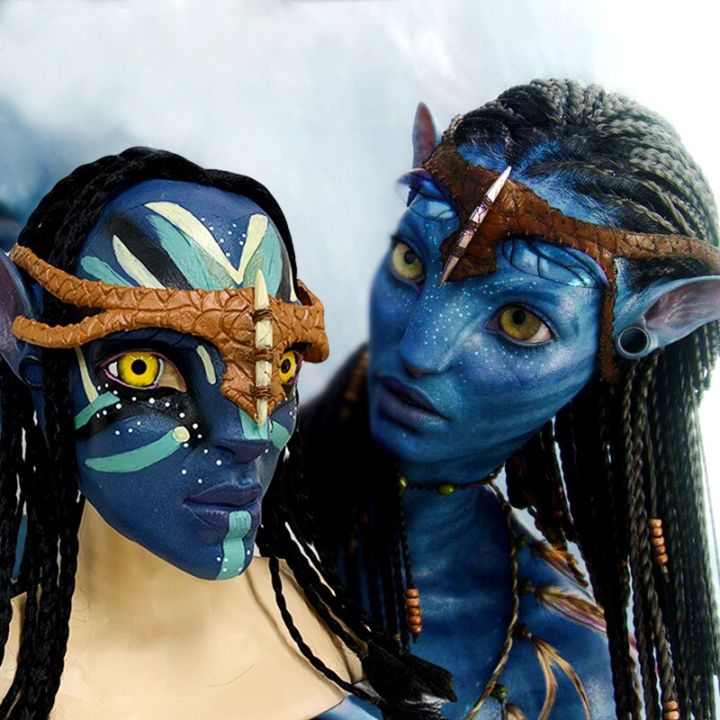Movie Avatar Neytiri Cosplay Latex Mask Helmet Wearable