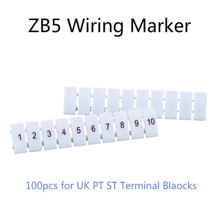 Zb-5 Plastic Wiring Markers 1-100 Ers Cable Marker Strips For Uk St Pt ...