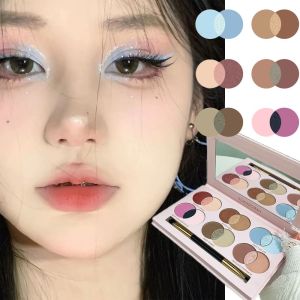 BAIXL Brightening Colors Eyeshadow Palette Glitter Blusher Makeup Tool Cosmetics Palette Summer  Pearlescent Makeup Dispensing Box Women Gift