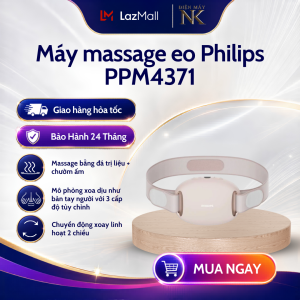 Máy Massage Bụng Philips PPM4371 - Massage Đa Năng - Chườm Ấm Ánh Sáng Đỏ - Bảo Hành 24 Tháng