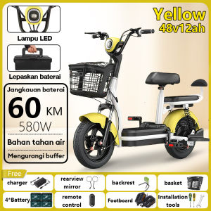 Zoom Bikes Sepeda listrik dewasa Sepeda Motor Listrik 48v 12ah sepeda listrik Dengan Pedal 2025 Electric Bike Baterai yang dapat dilepas