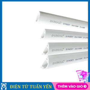 Nẹp sàn bán nguyệt DUHAL cao cấp đi dây điện (3P 4P 6P 8P) có sẵn keo dán