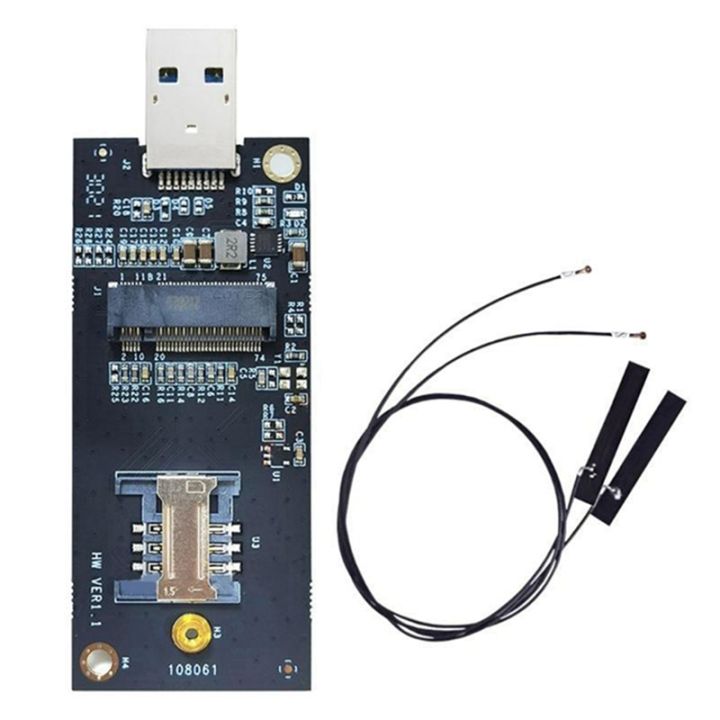 Supports 3G/4G/5G NIC Card NGFF Key-B to USB 3.0 Adapter Card+ 2x ...