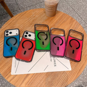 Glow Quicksand Phone Case Magnetic Cover for iPhone 17 Pro Max 16 15 Shell Luminous Glitter Moving Sand Hard Funda Liquid Coque