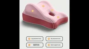 Butt Cushion Couples Pillow Supportive & Comfortable Pillow for Sitting & Lying Ideal for Women Back & Waist Support Multifunctional Pillows for Home Bed Couch (A)