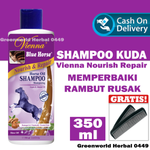 Vienna 2in1 / Herbal Growth / Fall Control - Shampo / Sampo / Shampoo Kuda - BPOM - 350 / 150 ml - Pemanjang Rambut - Penumbuh Rambut - Sampo Anti Rontok