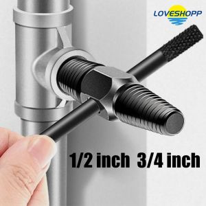 Full set Double Head Pipes faucet Steel Broken Screw Bolt Extractor 1/2‘‘ 3/4‘‘ Damaged Screw Remover