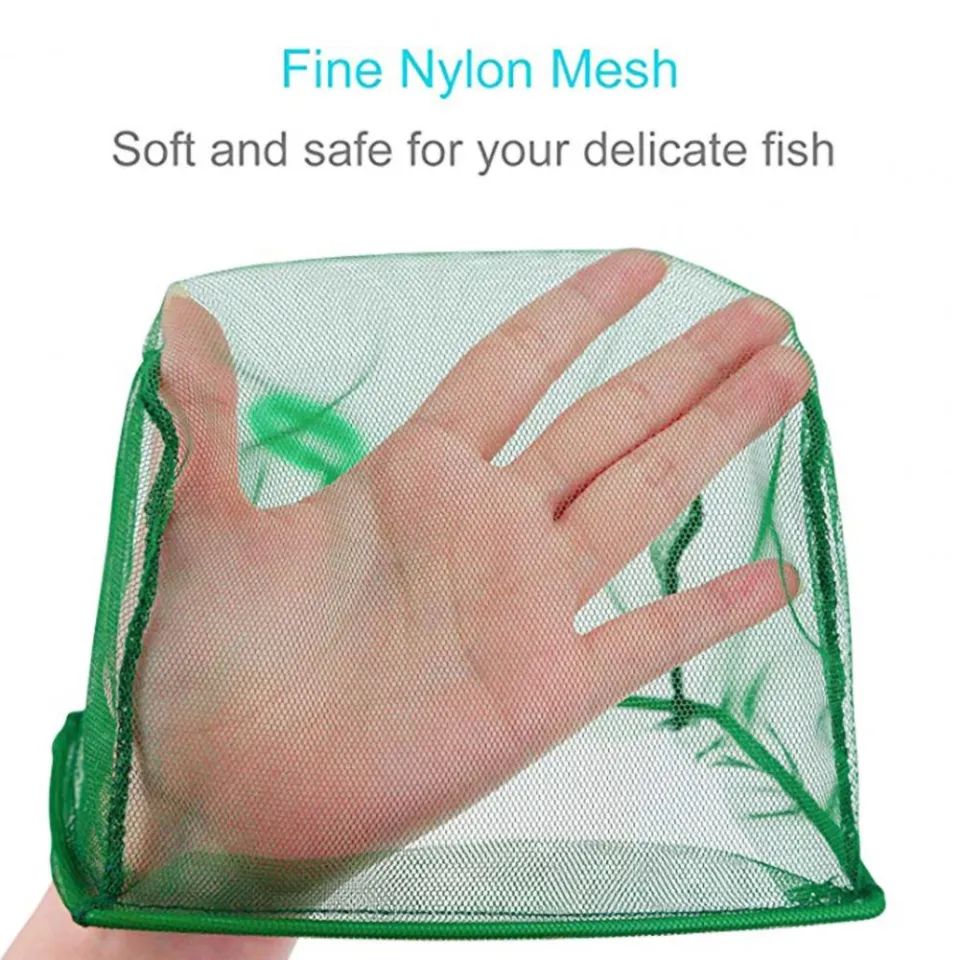 Portable fish net long handle square aquarium accessories fish