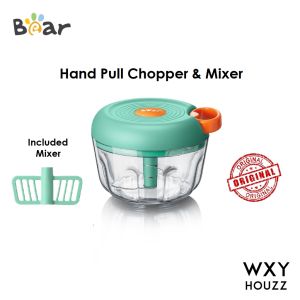 Bear Mini Portable Fast Hand Pull Chopper & Mixer (400ml) BHCM-G04L