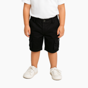 Bronkis Junior Celana Anak Laki Laki Cargo Hitam Pendek Bahan stretch Kekinian Distro