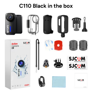 SJCAM C110 cộng với Camera hành động Mini 4K lái mô-tô ghi vlog nhìn trong đêm 360 máy ảnh thể thao chống nước Webcam Wifi