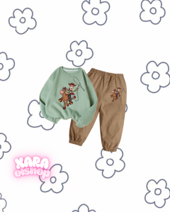 Baju setelan anak perempuan dan anak laki-laki / 1-5 tahun lengan panjang dan celana panjang