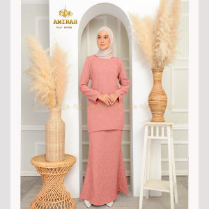 BAJU KURUNG MODERN AMIRAH SNOW FABRIC IRONLESS MC133 VIRAL BYE MARJAN