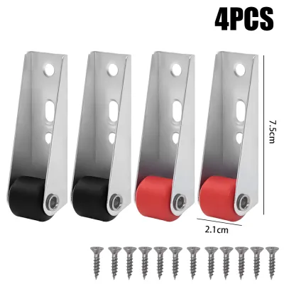 8PCS Multi Functional Cabinet Door Pulley Directional Wheel for Furniture Accessories Caster Wheels Silent Side Mounted Directional Roller