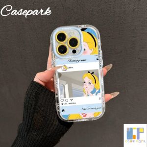 Casepark Mirror Phone Case For OPPO A15 A16 A17 A38 A3S A54 A57 A58 A79 A7 4G 5G Cartoon Beautiful Princess ins Style Clear Minimalist Advanced Mirror Phone Case Silicone Protective Cover