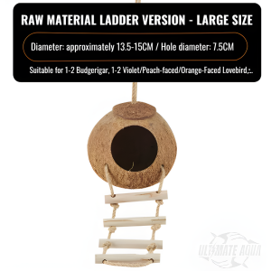 YEE Birds Coconut Shell Breeding Nest Parrots Tiger Skin Pearl Finch Peony Parrot Bird Nest Coconut Shell