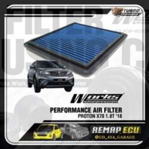 Proton X70 1.8T 2018-on Works Engineering 100% Genuine High Flow Washable Performance Air Filter