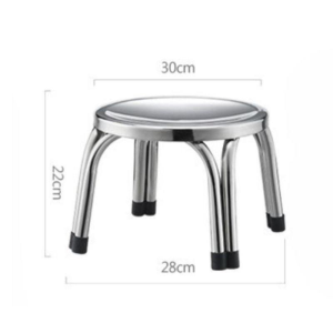 เก้าอี้สแตนเลส 4 ขาคู่ มียางรองกันลื่น สแตนเลสเกรด 201 มีให้เลือก 3 ขนาด  (ไม่เกิน 5 ตัวต่อออเดอร์)