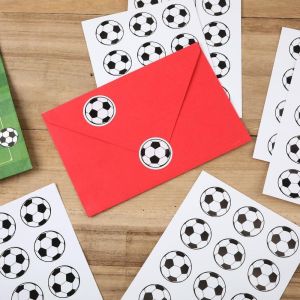 LOUISIS 120Pcs Sports Theme Sports Ball Stickers Self-Adhesive Black White Face Tattoo Stickers Easy To Apply Sweat Proof Soccer Stickers Sports Birthday Party