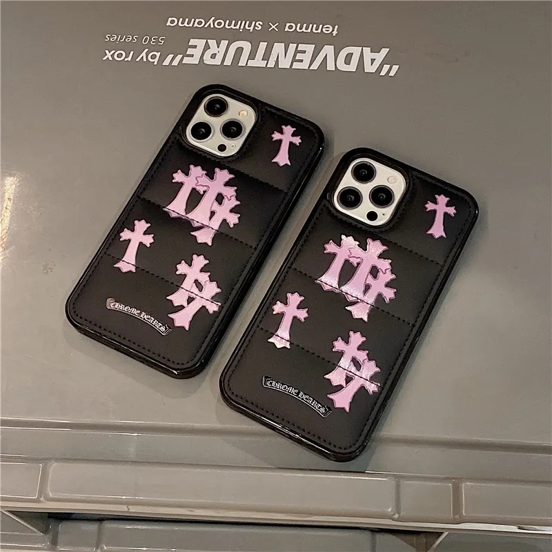 Ready Stock Pink Cross IPhone Case Compatible For IPhone 15 Pro