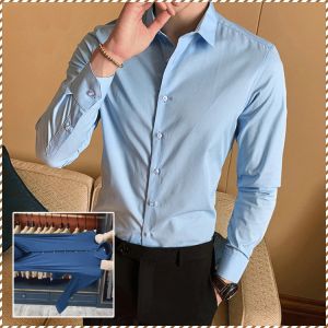 Tops High Elasticity Fabric not Stuffy Shirt Good Air Permeability Fashion Anti-wrinkle Soft