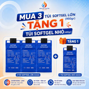 Combo 3 Túi Chườm Gel Nóng Lạnh Softgel 950g Tặng 1 – Chườm Nóng Lạnh Giảm Đau Thư Giãn Cơ Thể