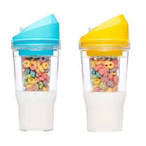 Leakproof Yogurt Oatmeal Container Salad Cup Travel Breakfast Container Portable Cereal and Milk Cup Dishwasher Safe