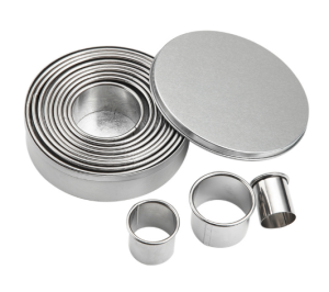 12pcs Round Cookie Cutter Moulds Biscuit Cutter Circle Dough Pastry Donut Fondant Baking Accessories