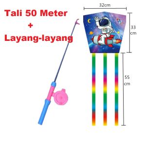 Kites Cartoon Childrens Kite Toy Breeze Easy-to-fly Kite Triangle Kite Childrens Outdoor Toy Spiderman Ultraman Frozen /layang-layang