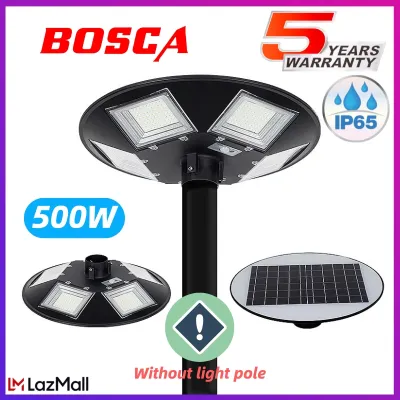 BOSCA 5 Years Warranty 500W / 800W Solar Garden Light Solar Street Light Outdoor Solar Light With Automatic Motion Sensor
