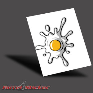 Stiker Telor Sticker efek Bercak Telur Ceplok