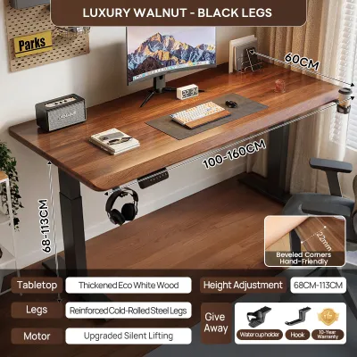 XPANSE Curved Corners Electric Office Study Table Adjustable Computer Table Standing Desk【30 Day Free Trlal】