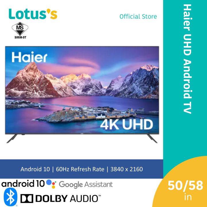 Haier 50" / 58" Uhd Android Tv (H50K6Ug Plus / H58K66Ug Plus) | Lazada