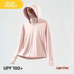SUNVAREO Womens UPF 100+ Sun Protection JacketLightweight Anti-UV Sports Outdoor Cooling Coat