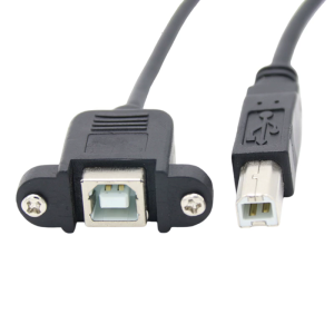 USB2.0 Type B Male to Type B Female Extension Cable for Printers with Enhances Durability Panel Mount High Performances