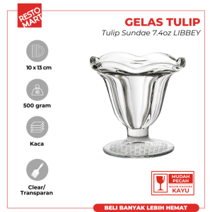 Gelas Tulip 218 ml / Tulip Sundae 7.4 oz LIBBEY Kaca (2063081)(F0)