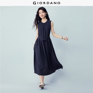 Giordano Beau Monde Women Women Round Neck Dress Free Shipping 13466266