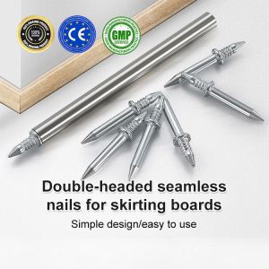 High Carbon Steel Skirting Nails/Woodworking twoway nonmarking nails Highcarbon steel solid wood single head crochet nails/Double-Sided Seamless Nails